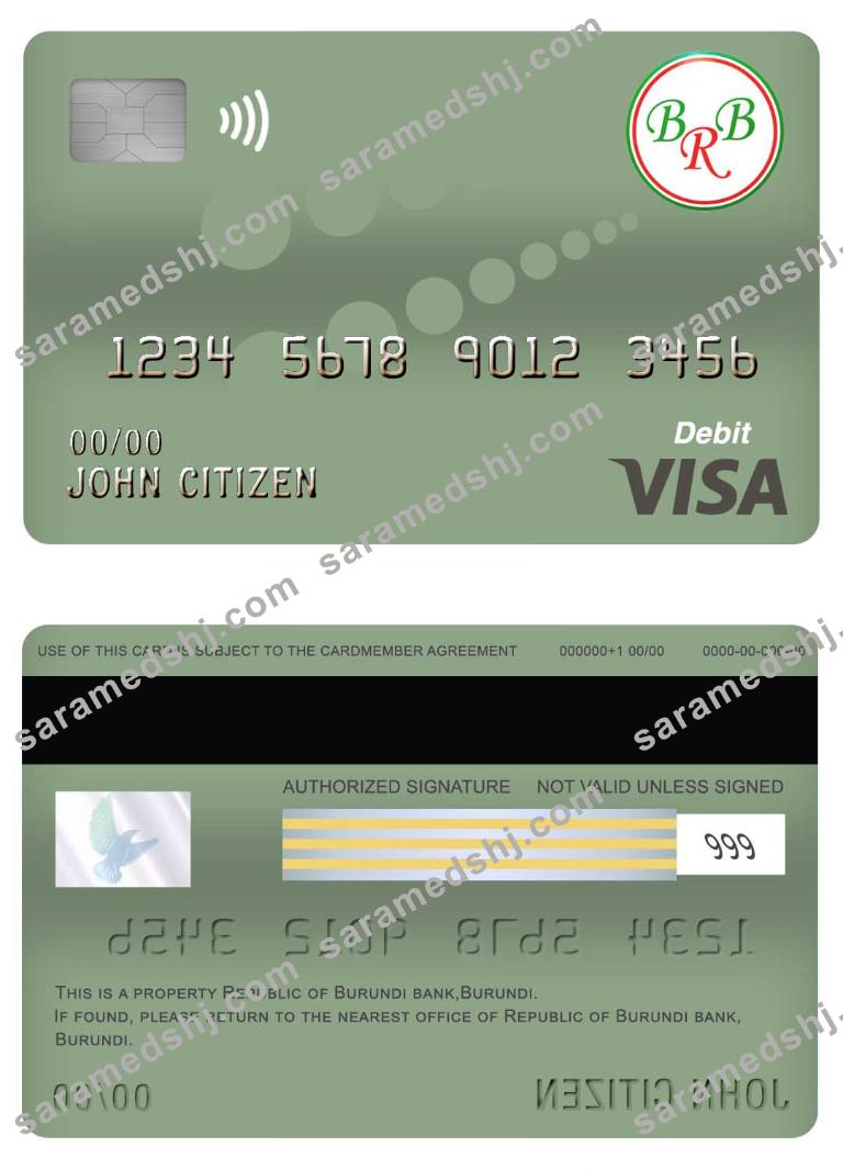 Burundi Bank of the Republic of Burundi visa debit card 2